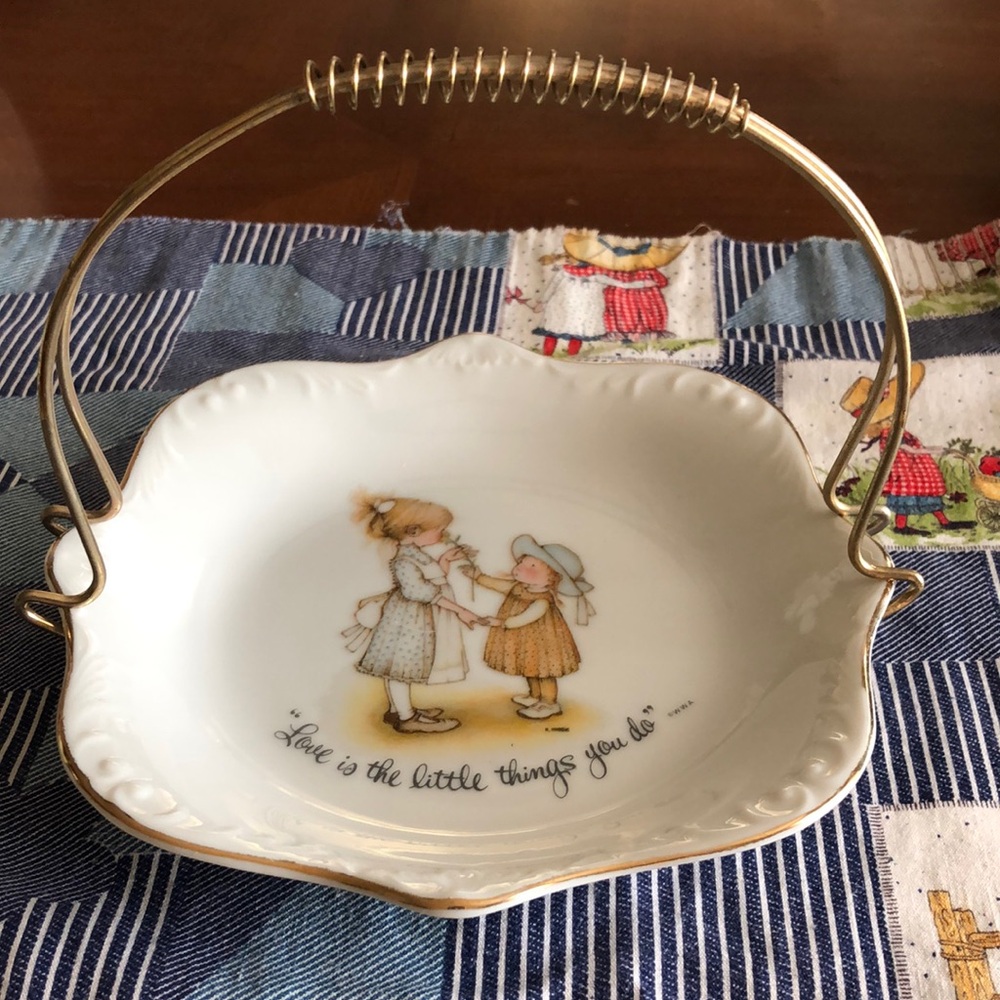 Holly Hobbie Candy Dish with Gold Handle